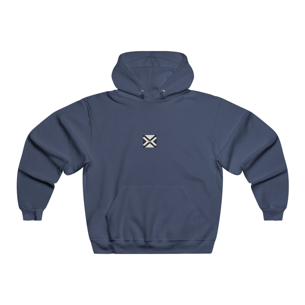 Minimalist Cross Emblem Hoodie — Small Chest Logo Pullover