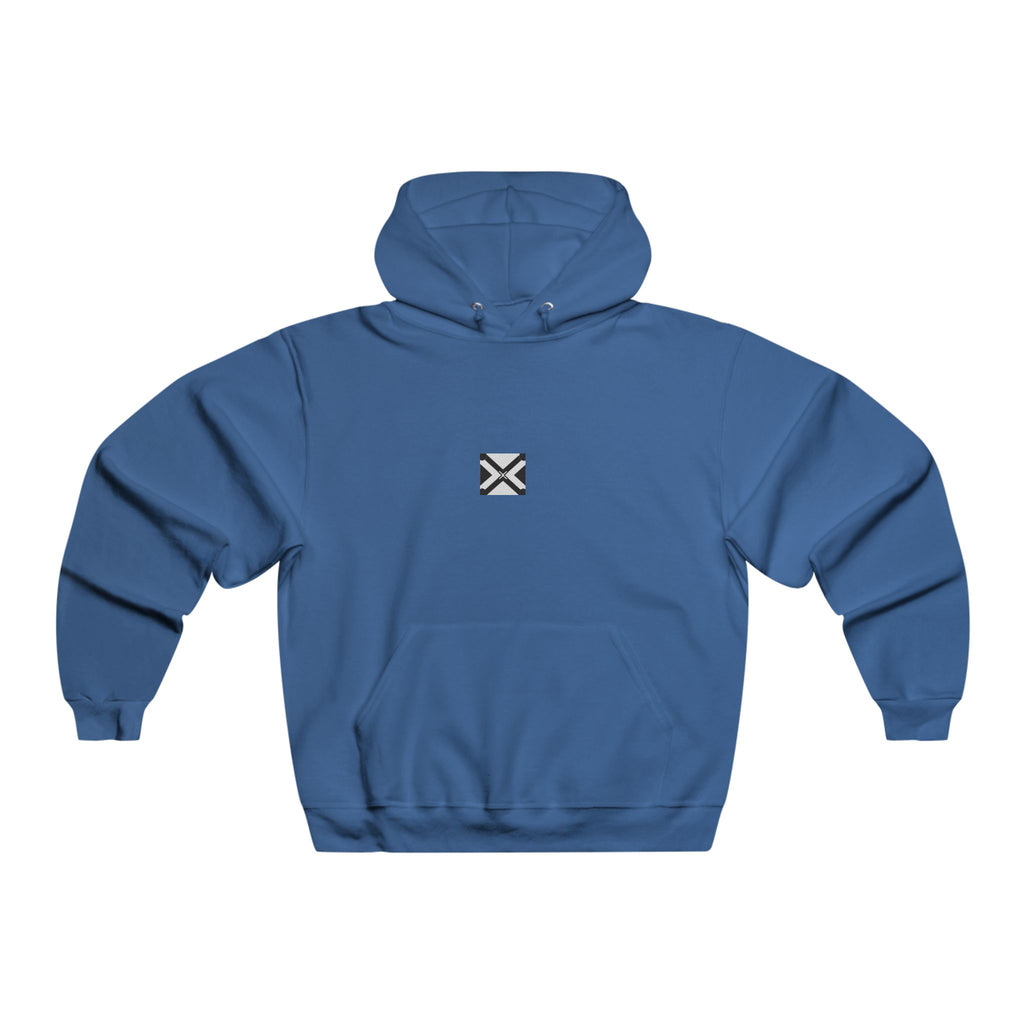 Minimalist Cross Emblem Hoodie — Small Chest Logo Pullover