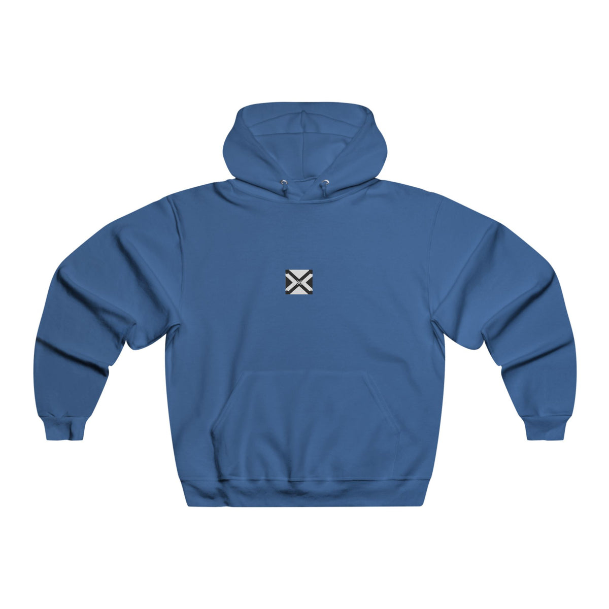 Minimalist Cross Emblem Hoodie — Small Chest Logo Pullover