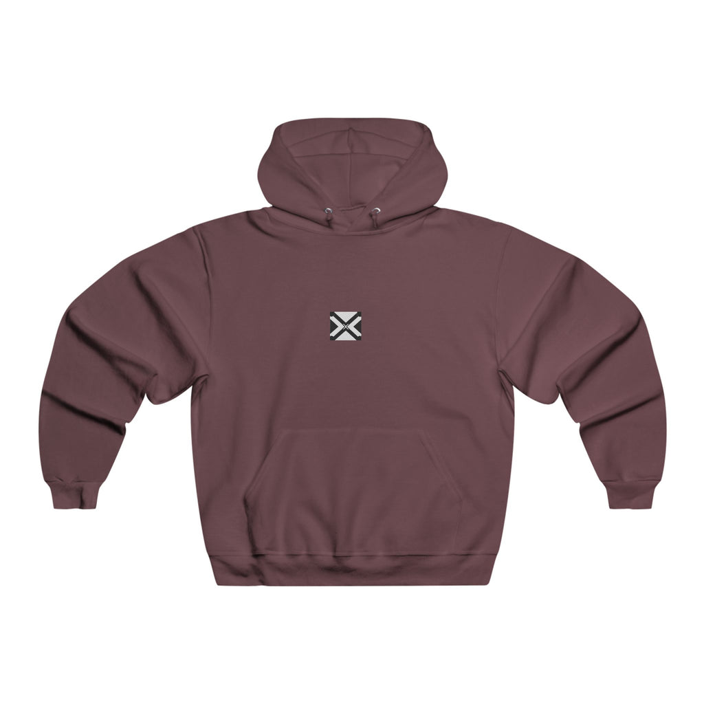 Minimalist Cross Emblem Hoodie — Small Chest Logo Pullover