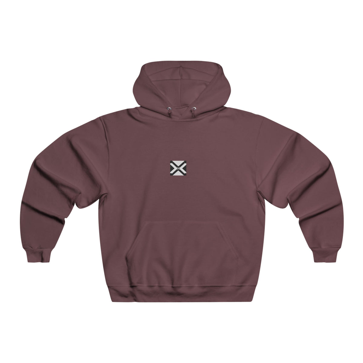 Minimalist Cross Emblem Hoodie — Small Chest Logo Pullover