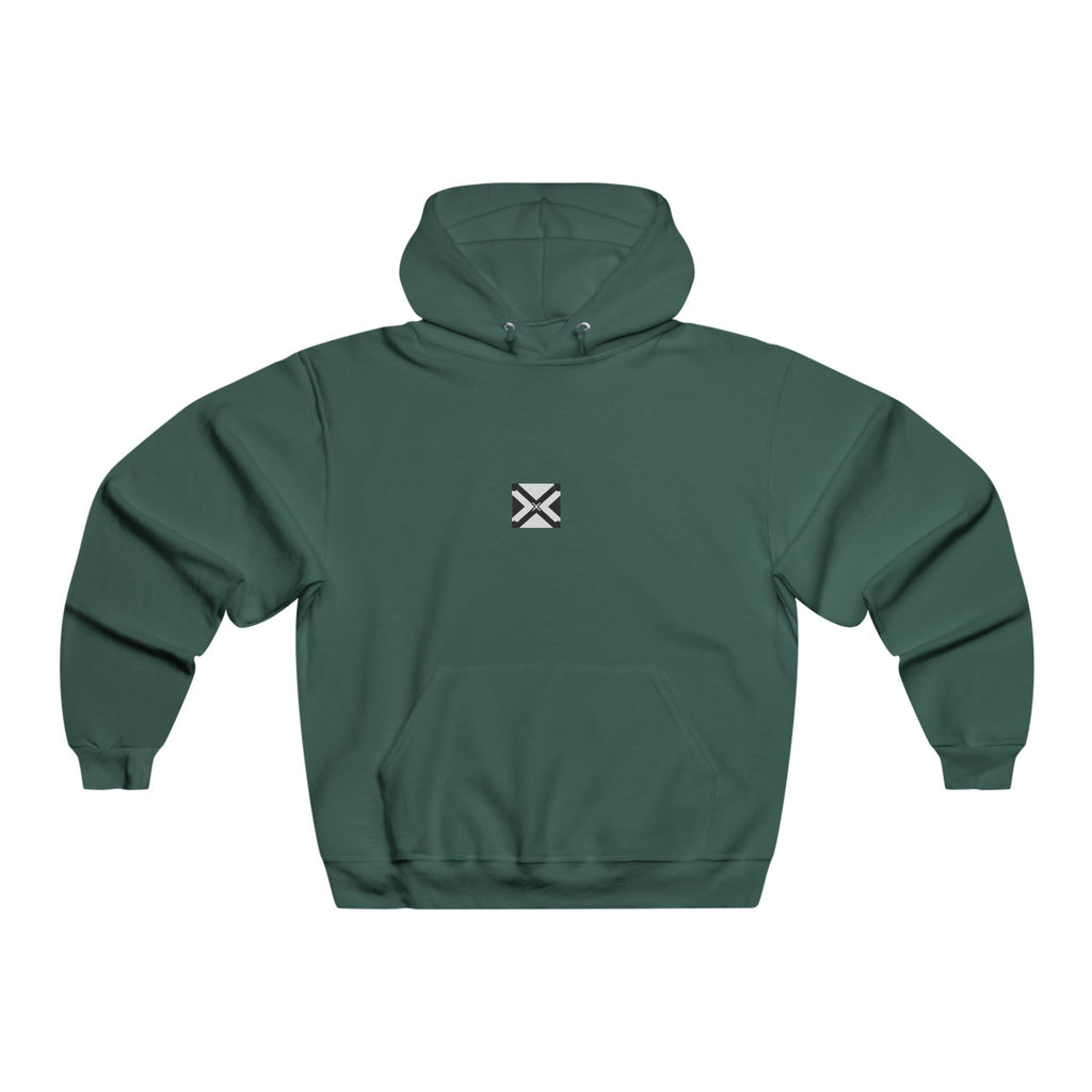 Minimalist Cross Emblem Hoodie — Small Chest Logo Pullover