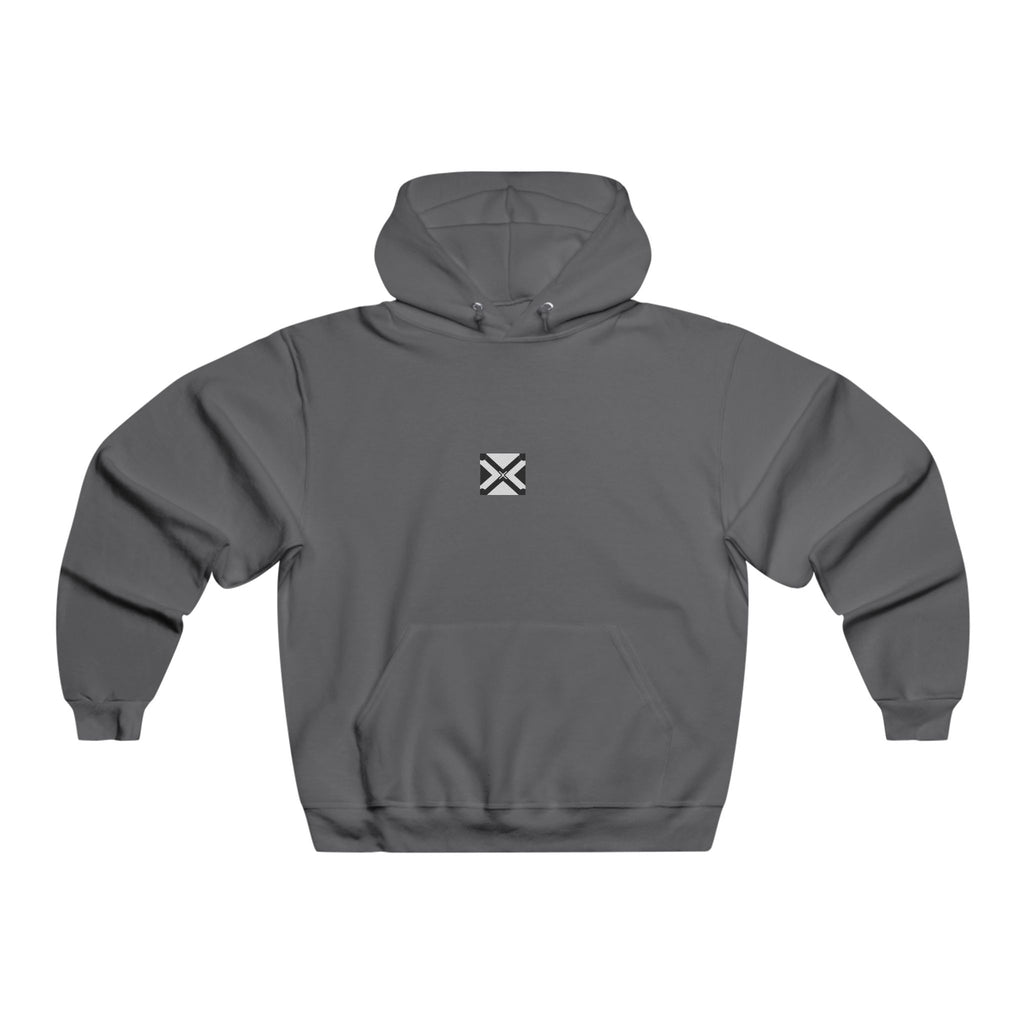 Minimalist Cross Emblem Hoodie — Small Chest Logo Pullover