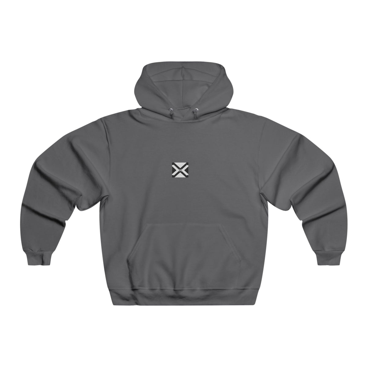 Minimalist Cross Emblem Hoodie — Small Chest Logo Pullover