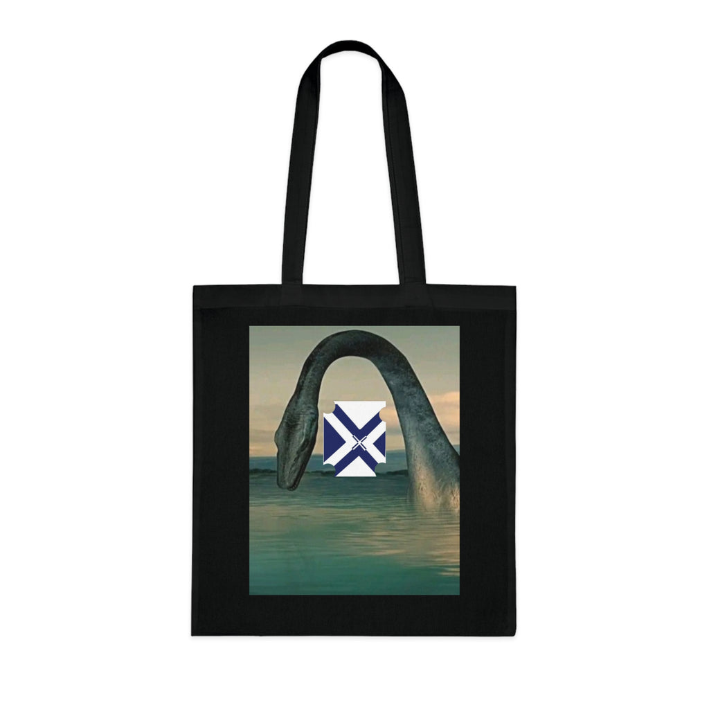 Xt Sea mosterTote Bag — Vintage Loch Ness Monster Art with Scottish Saltire Accent