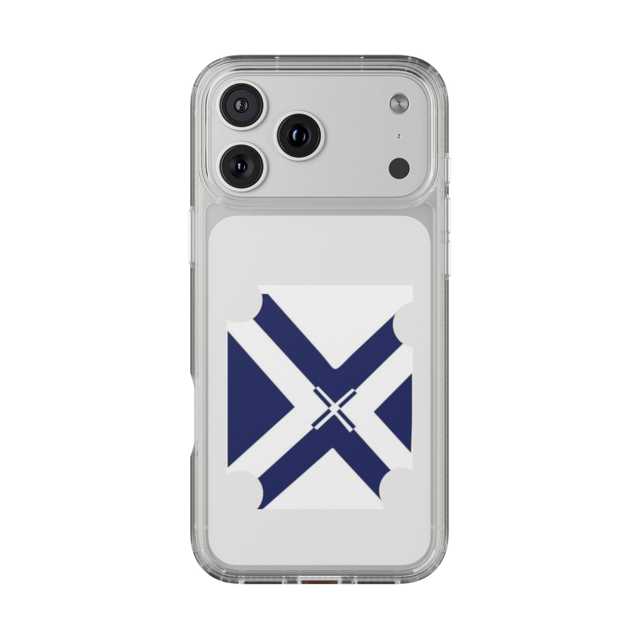 xT7 Saltire Clear Phone Case - Blue White Scottish Flag iPhone Cover