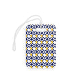 Geometric Navy & Gold Luggage Tag — Modern Travel ID