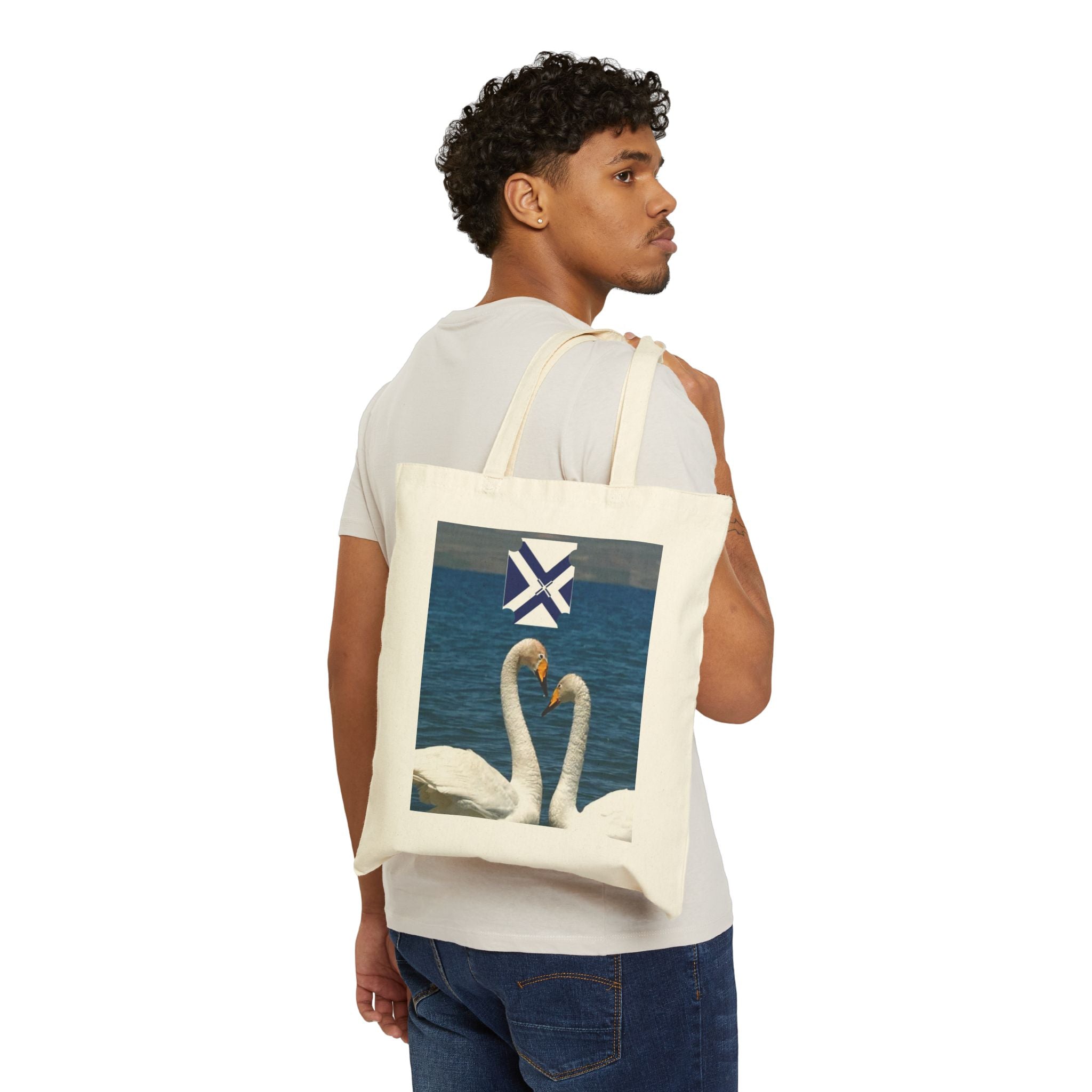 XT Cotton Canvas Tote Bag — Minimal Monogram Organic Market Tote