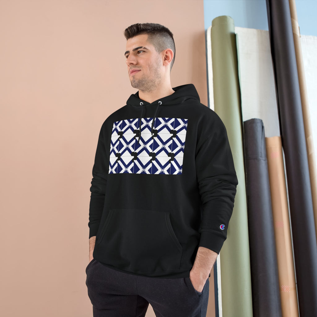 Geometric Navy Tile Hoodie