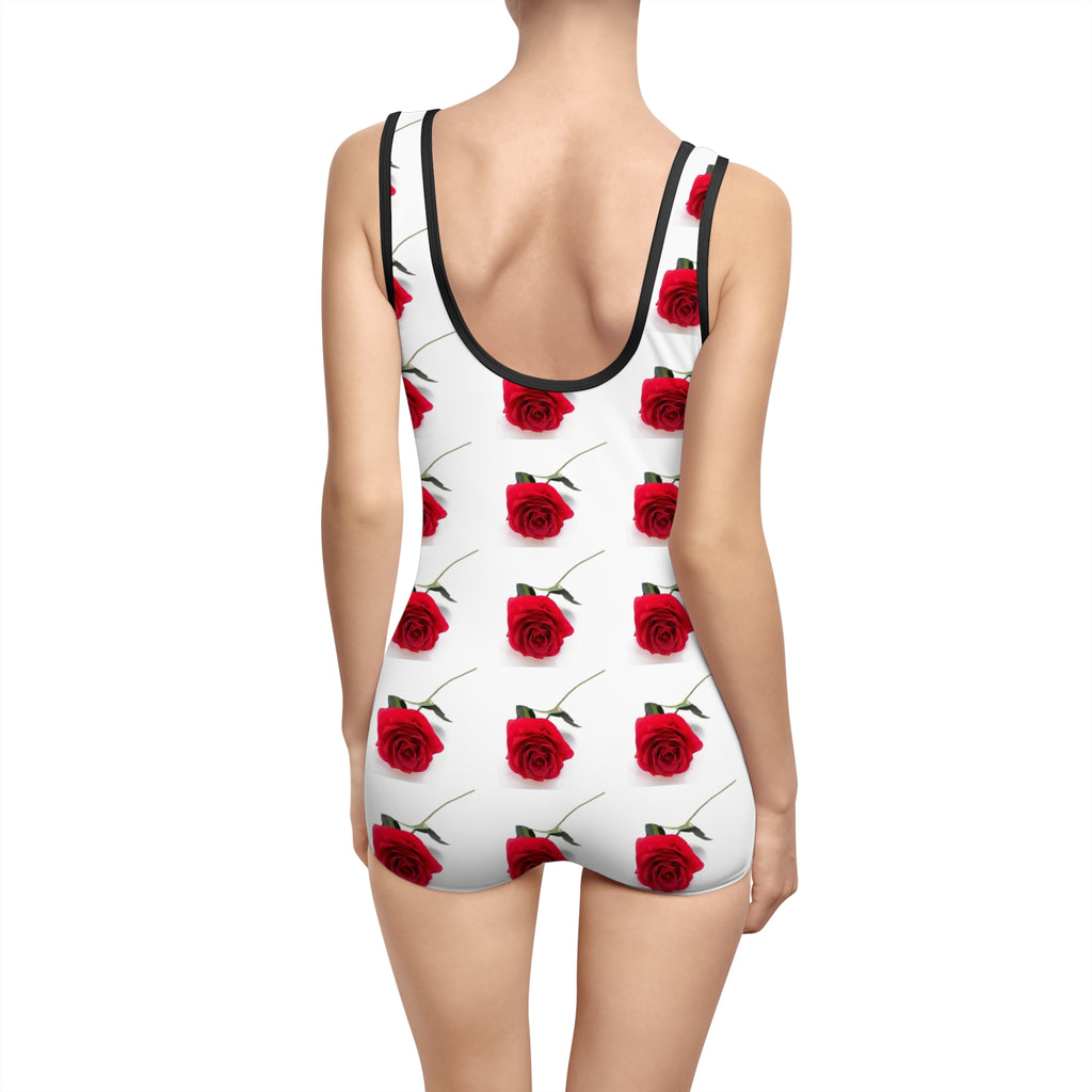 Women's Vintage Swimsuit — XT Rose Swim All-Over Print