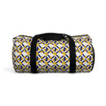 Geometric Yellow & Navy Pattern Duffel Bag — Travel Gym Weekender Bag