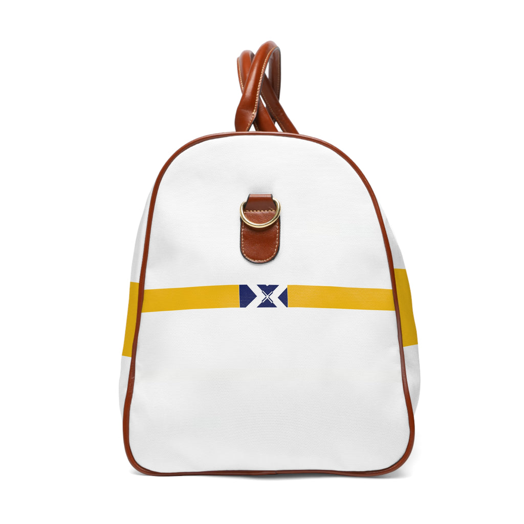 Waterproof Weekend Duffle Bag — Yellow Stripe & Nautical X Travel Tote