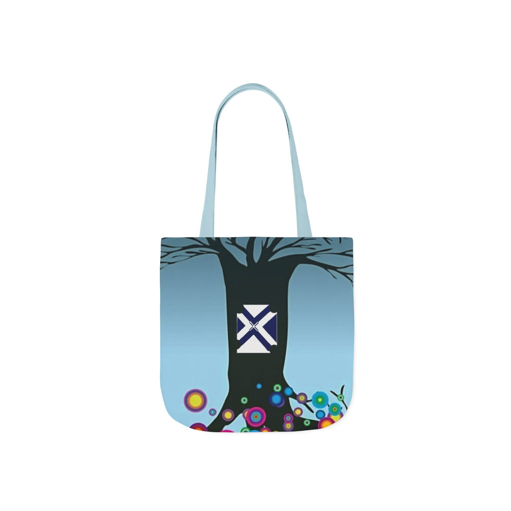 Colorful Floral Tote Bag — Vibrant Psychedelic Flowers Canvas Tote