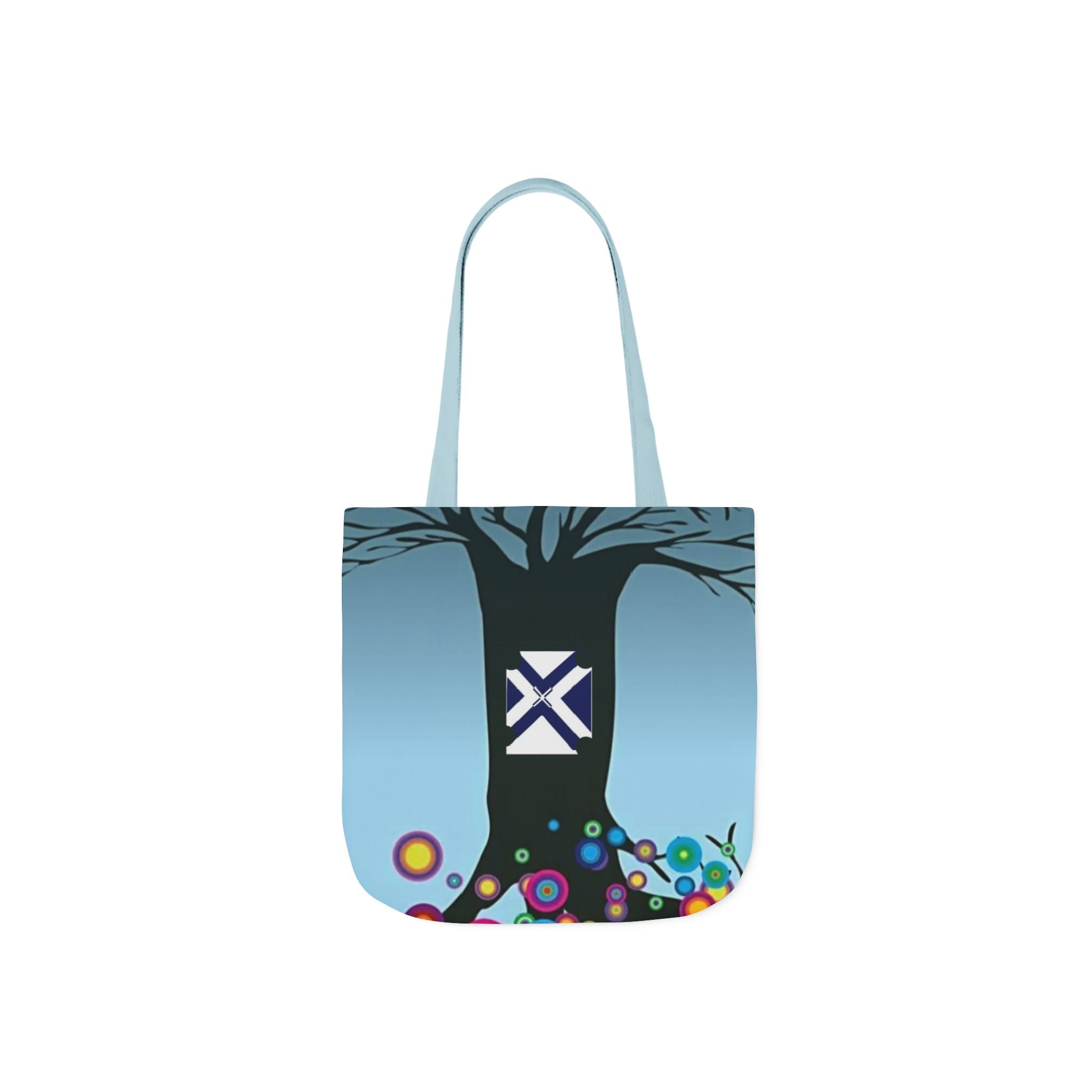 Colorful Floral Tote Bag — Vibrant Psychedelic Flowers Canvas Tote