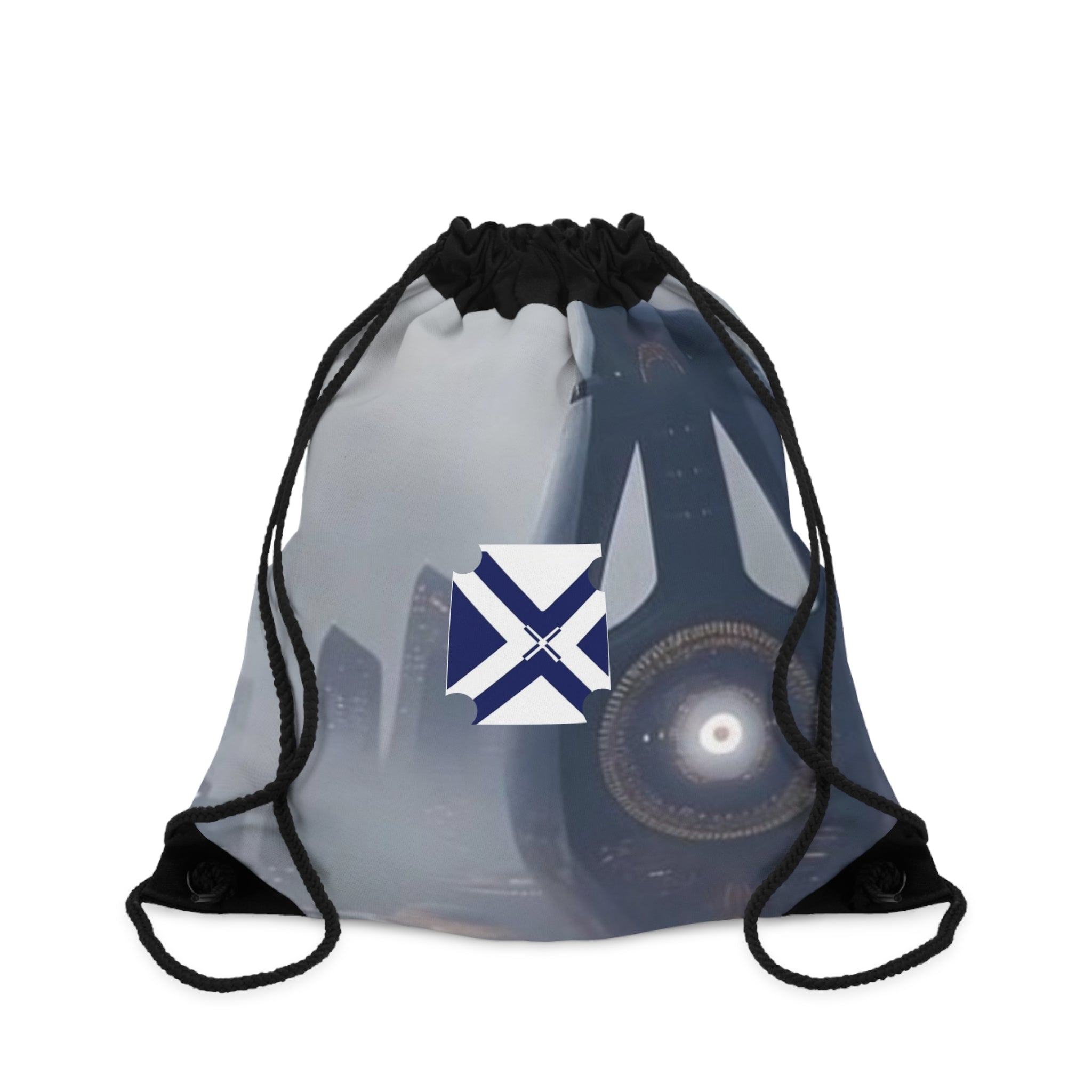 Xt Sci‑Fi City Drawstring Bag — Futuristic Skyline Backpack