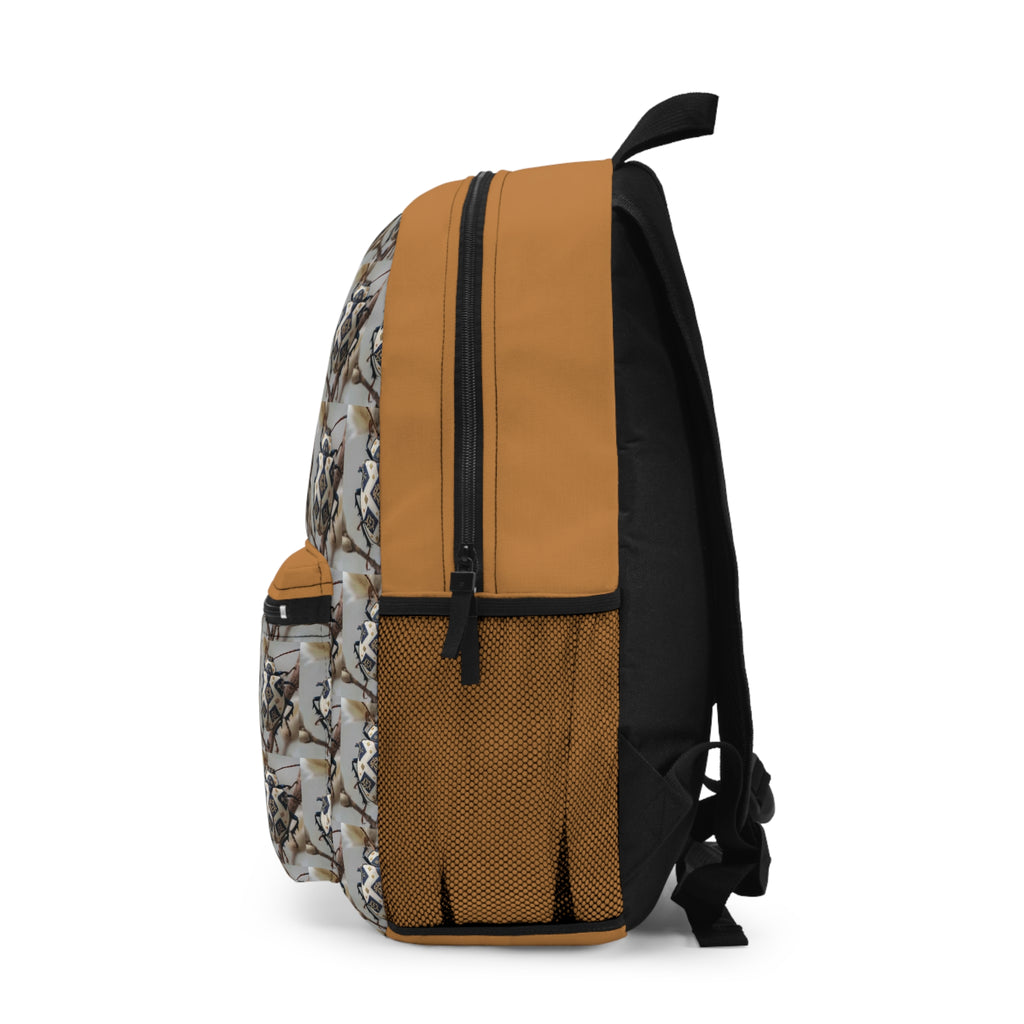Owl Pattern Backpack — Vintage Botanical Owl Print School & Everyday Bag