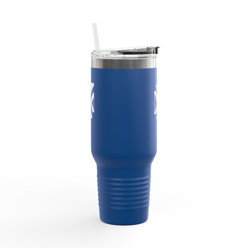 40oz Insulated Travel Mug with XT8 Saltire Badge – Stainless Tumbler for Camping, Commute & Outdoor Adventures