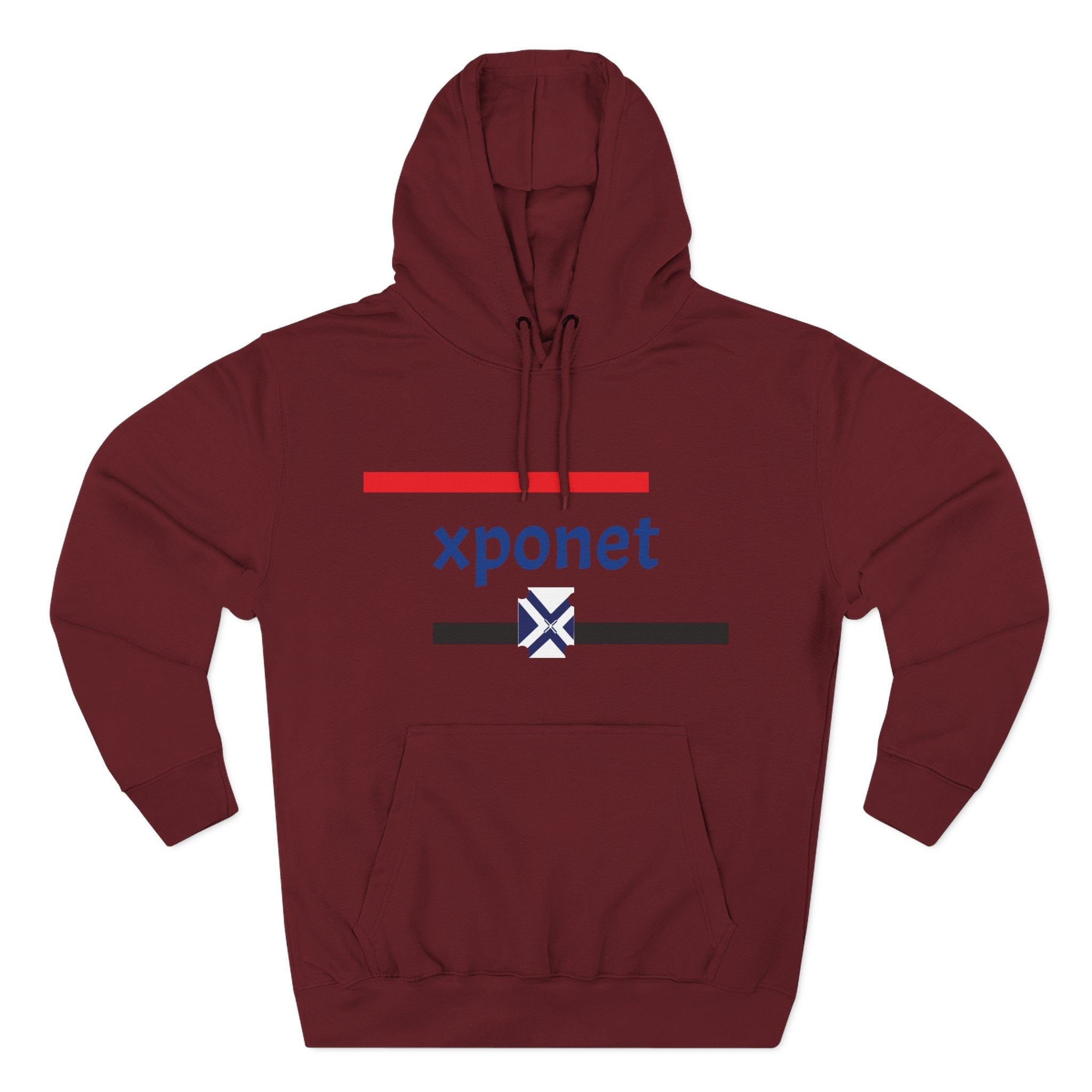 Three-Panel Fleece Hoodie
