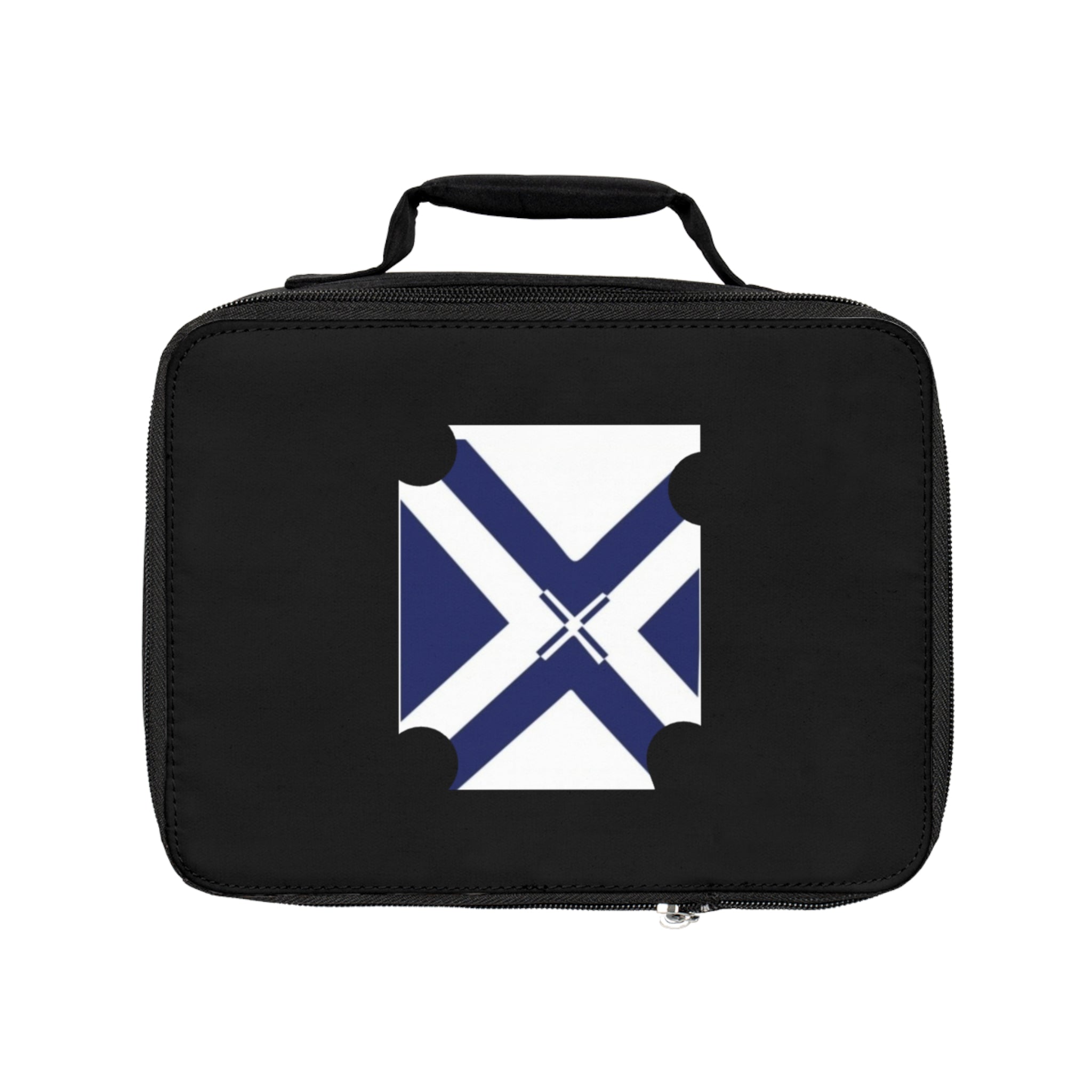 Saltire Cross Lunch Bag — Navy Scottish Flag Insulated Lunchbox