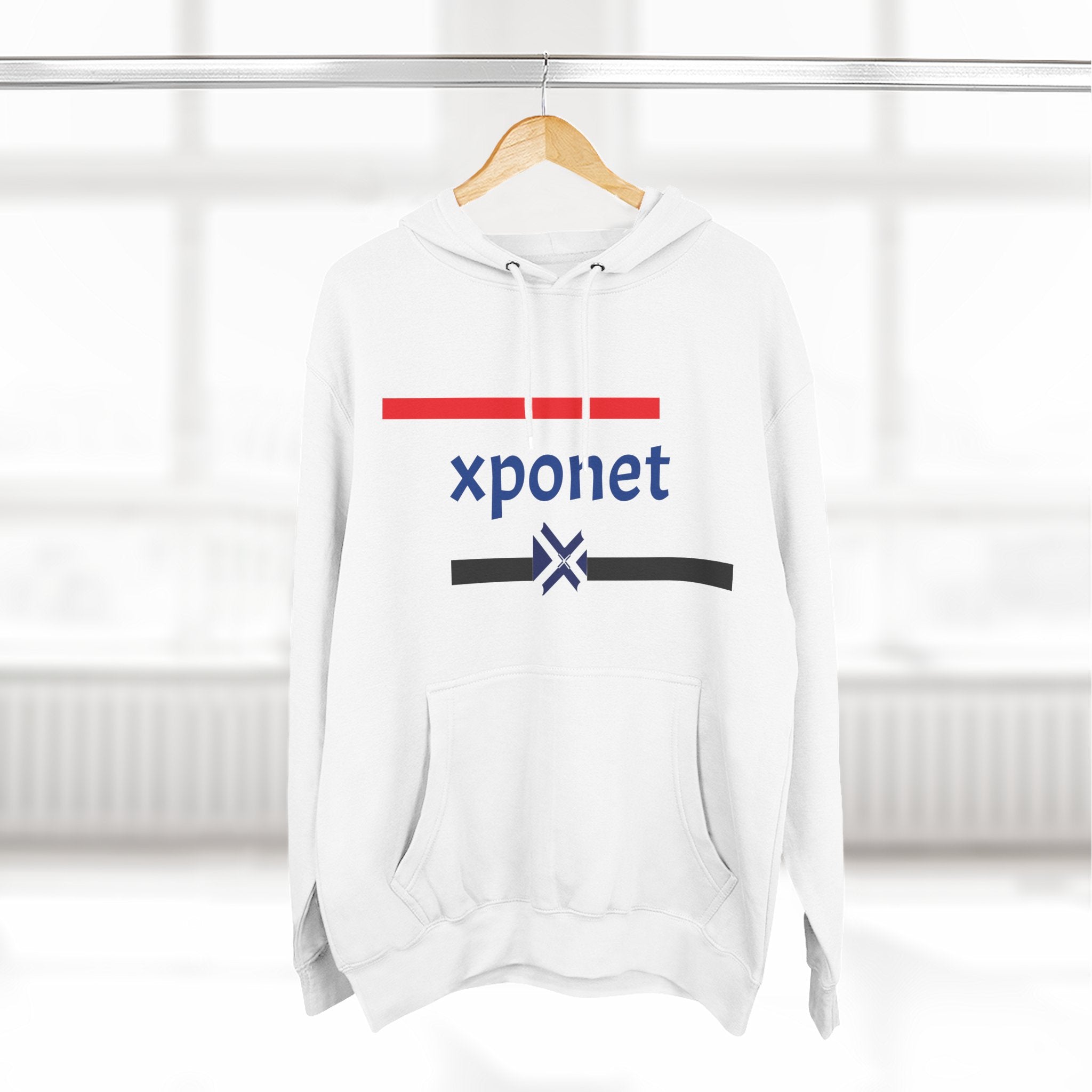 Three-Panel Fleece Hoodie