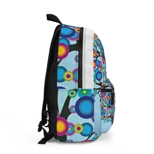 Colorful Tree Backpack — Whimsical Floral Art School Bag