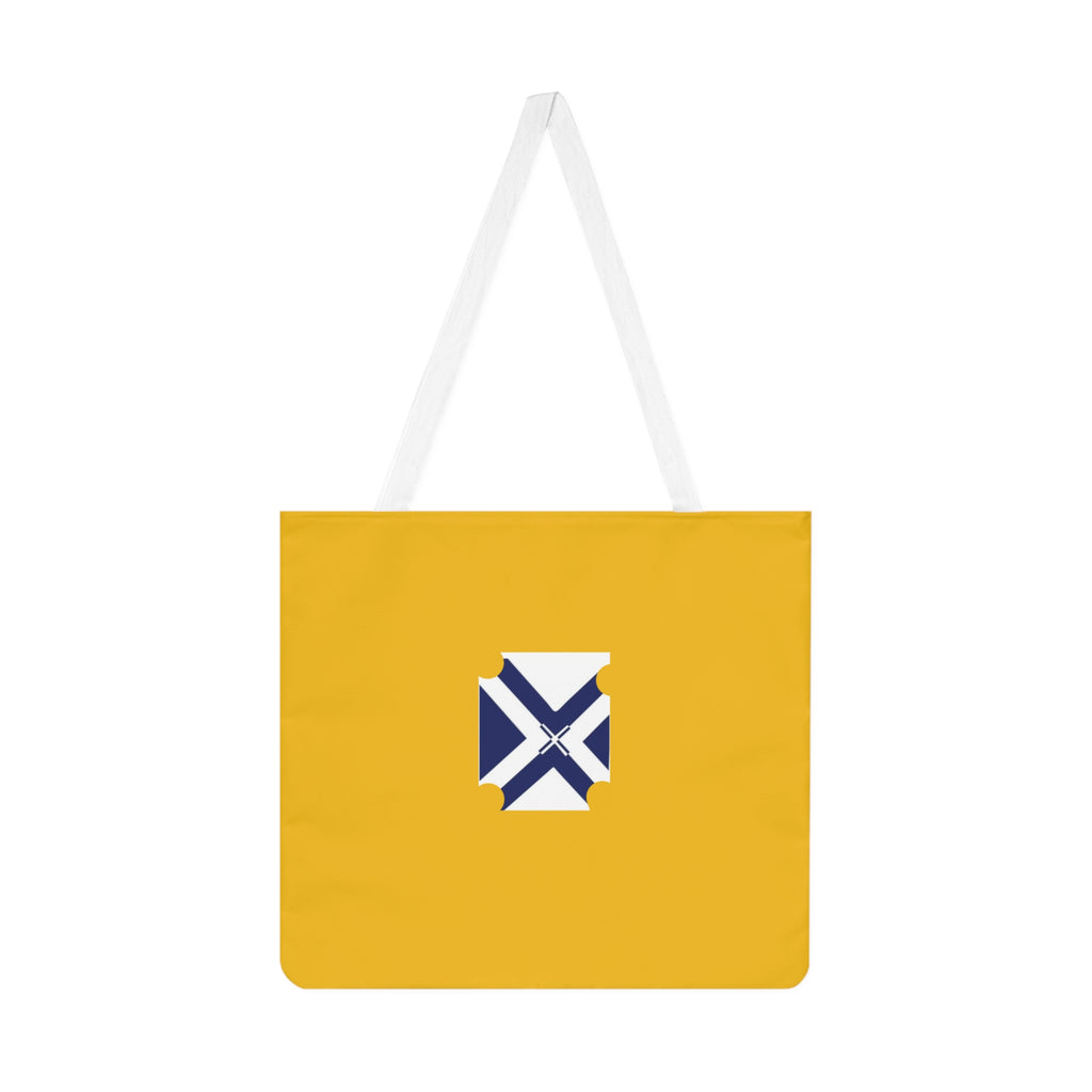 Gold Tote Bag with Navy Saltire Crest – Casual Shoulder Tote