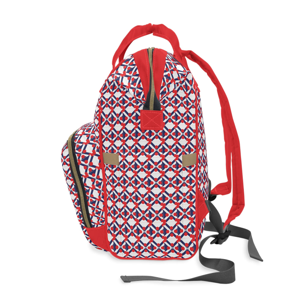 XT9 Diaper Backpack — Red Multifunctional Baby Bag with Changing Mat
