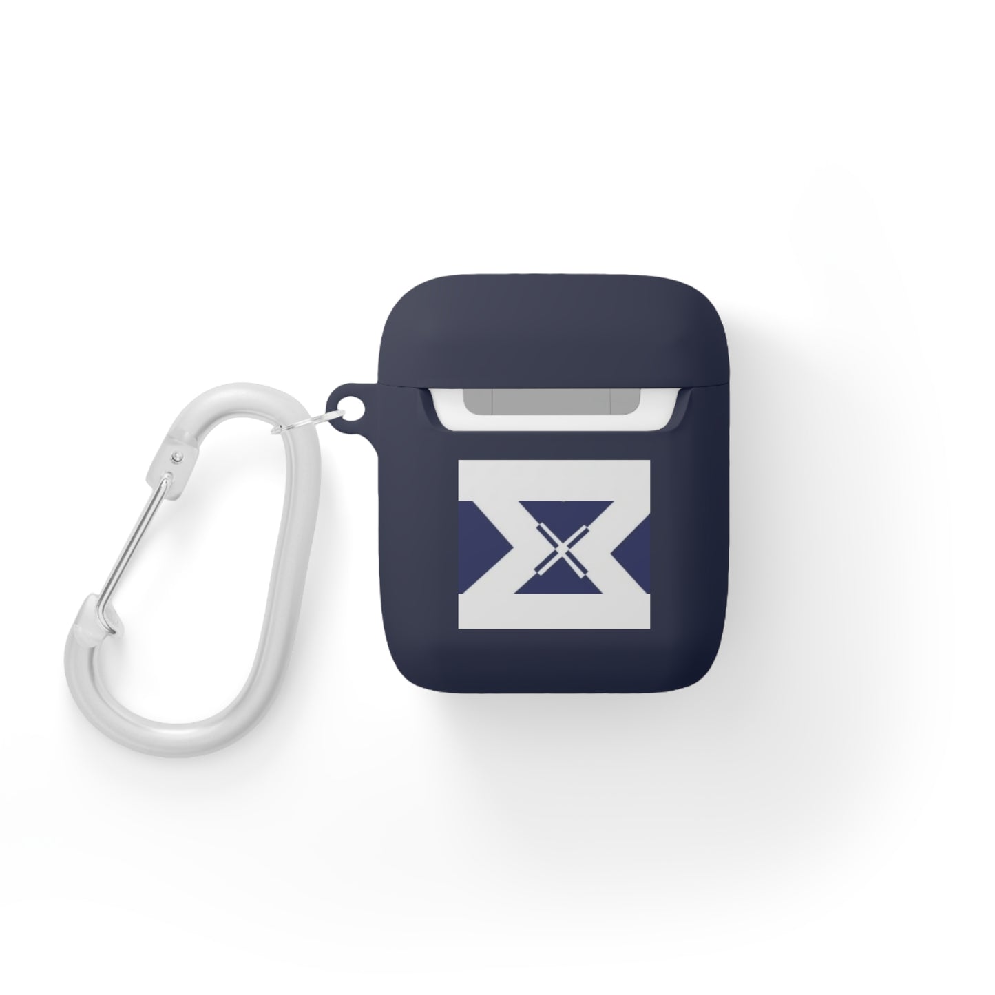 Xt3 AirPods Case — Minimal Navy Geometric Hourglass Design