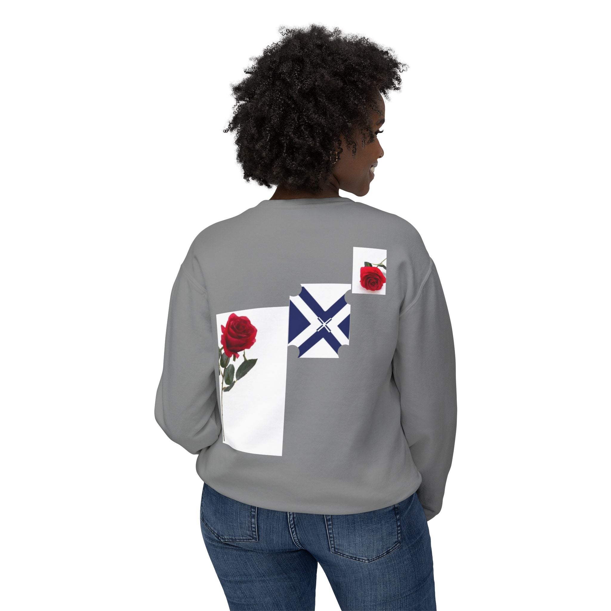 Rose & Saltire Crewneck Sweatshirt —XT Rose Graphic Sweatshirt