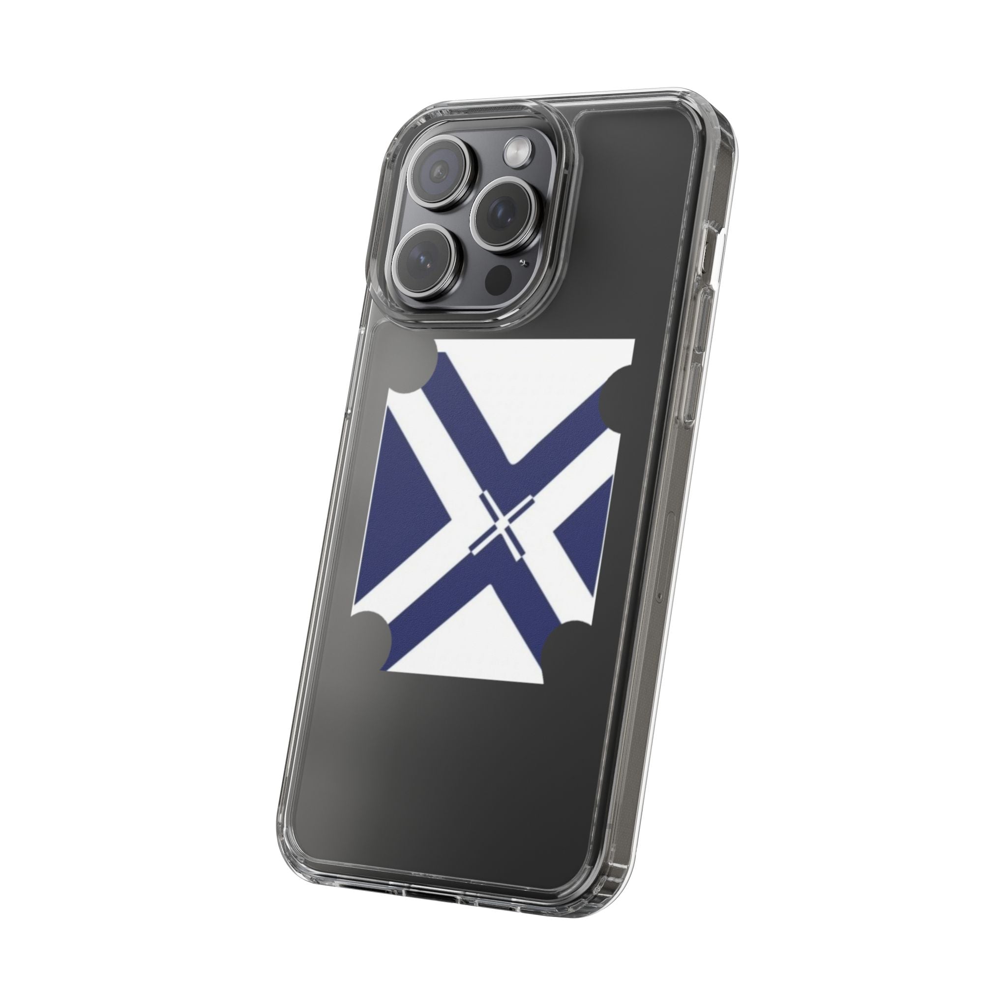 xT7 Saltire Clear Phone Case - Blue White Scottish Flag iPhone Cover