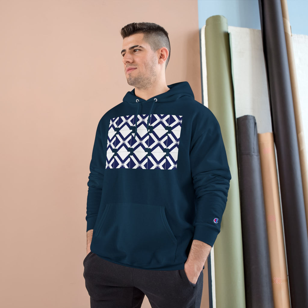 Geometric Navy Tile Hoodie