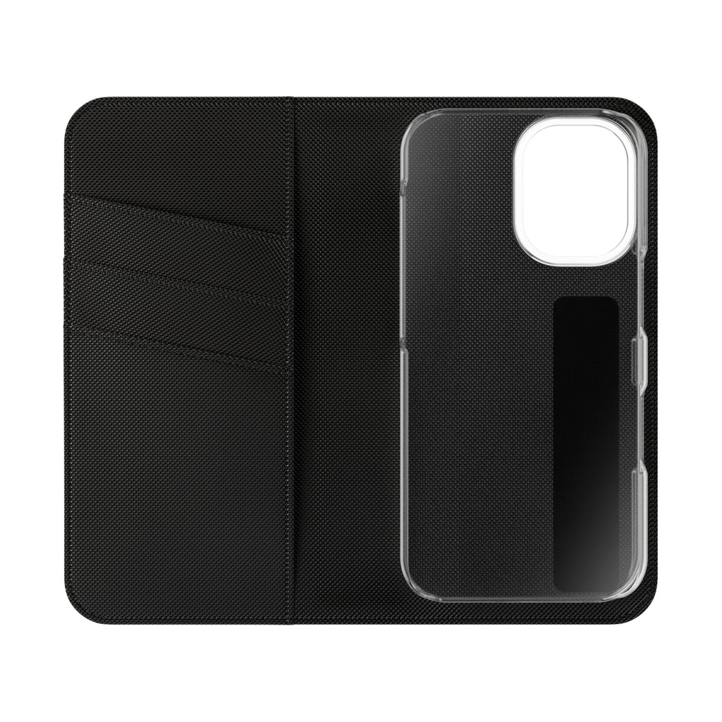 XT7 Tile Flip Phone 16 Case — Navy & Terracotta Pattern Wallet Cover