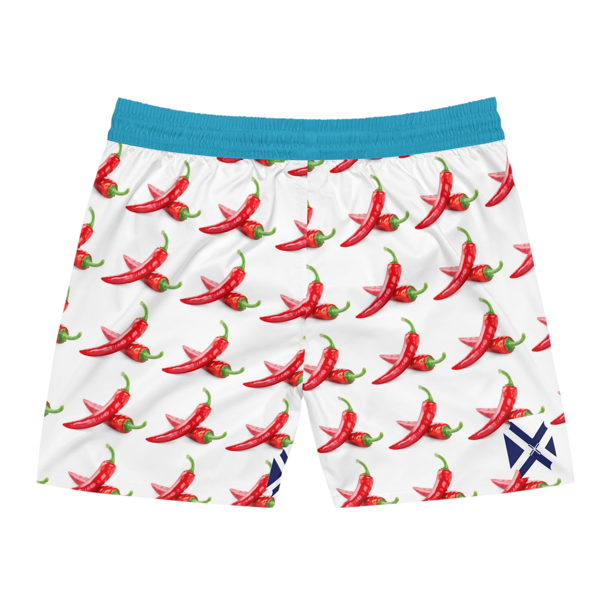 Chili Pepper Print Swim Shorts — Men's Beach Trunks