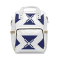Navy Geometric Diaper Backpack — Multifunctional Baby Changing Bag