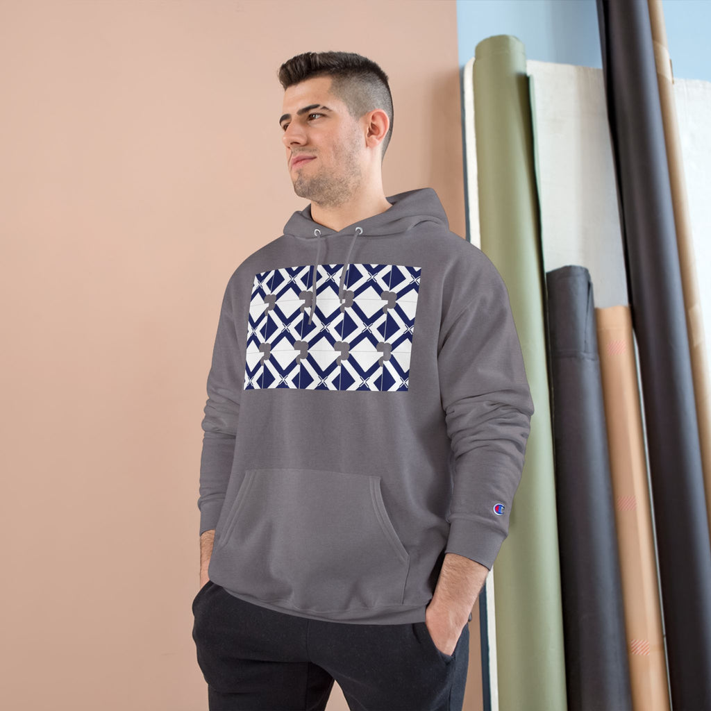 Geometric Navy Tile Hoodie
