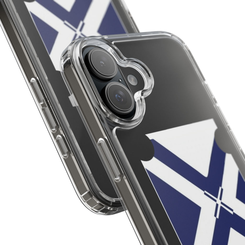 xT7 Saltire Clear Phone Case - Blue White Scottish Flag iPhone Cover