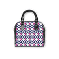XT9 Navy & Pink Pattern Shoulder Handbag