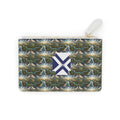Mini Clutch Bag — Nautical Wave Pattern with Compass Emblem