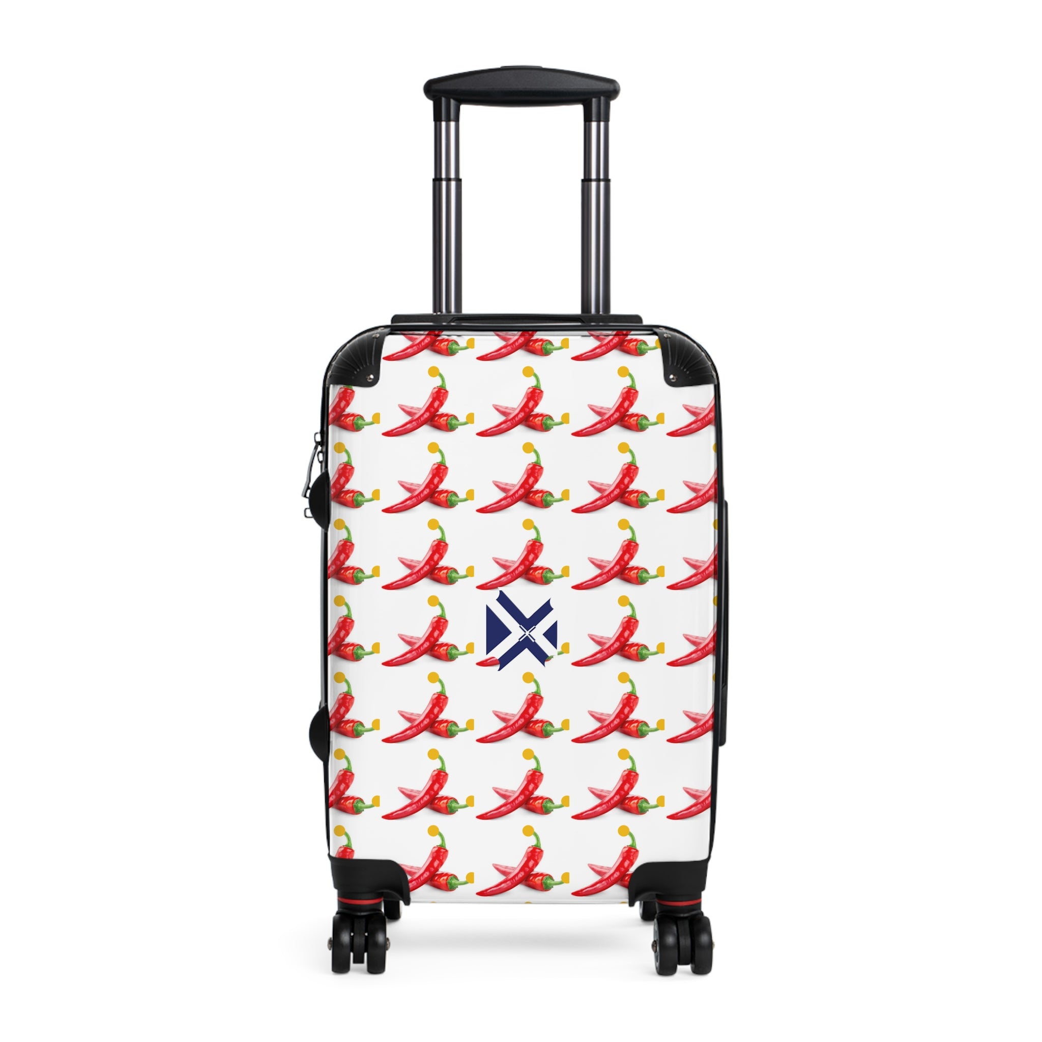 Red Chili Pattern Suitcase – Fun Travel Luggage with Spicy Pepper Design