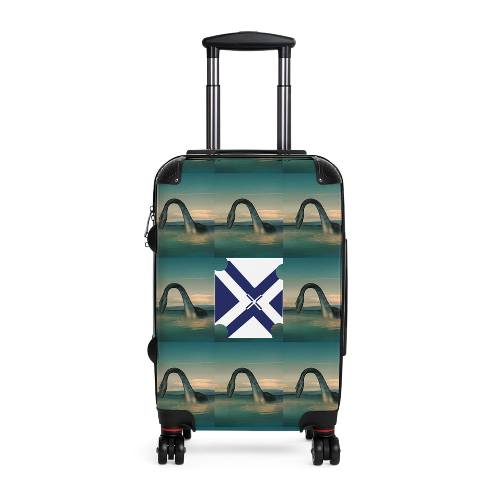 Ocean Bridge Pattern Carry-On Suitcase with Nautical Cross Accent