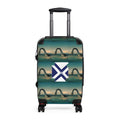 Ocean Bridge Pattern Carry-On Suitcase with Nautical Cross Accent