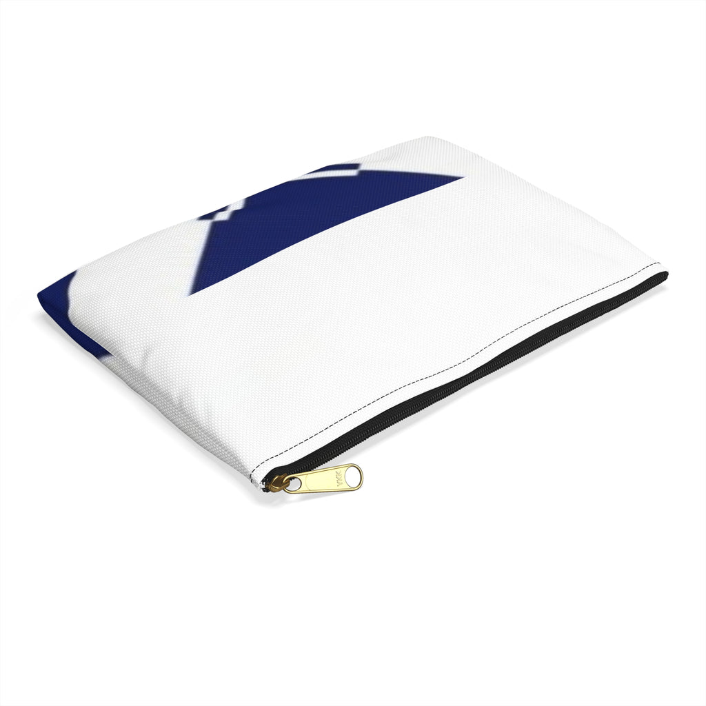 Nautical Chevron Accessory Pouch — Navy & White Sailor Makeup Bag