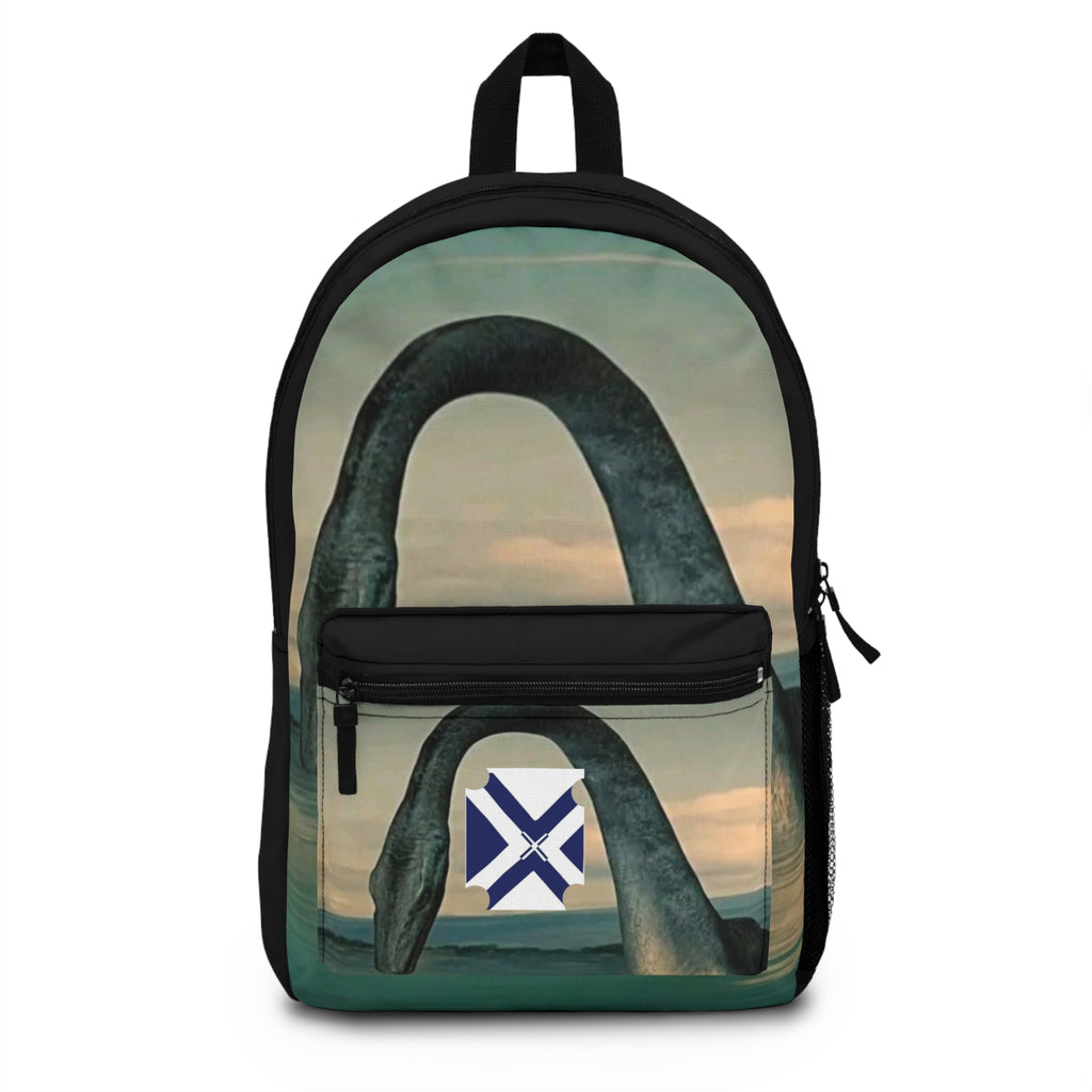 Scenic Archway Backpack with Nautical Flag Accent – Vintage Seaside Daypack
