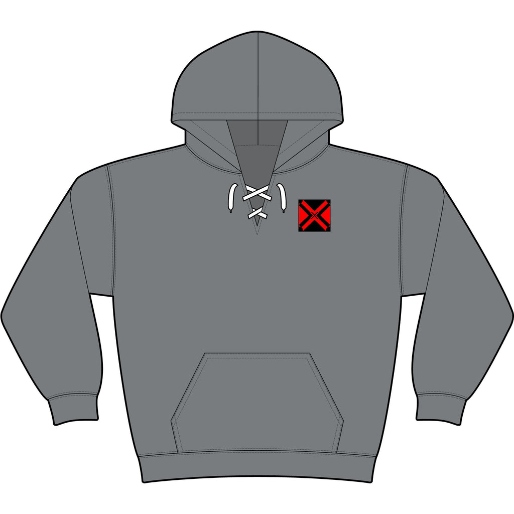 Lace Up Pullover Hooded Sweatshirt