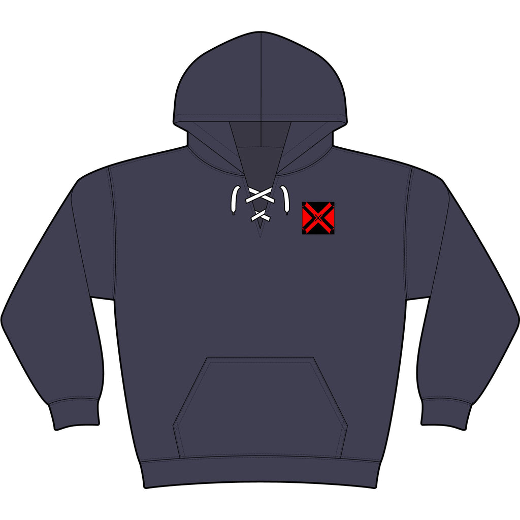 Lace Up Pullover Hooded Sweatshirt