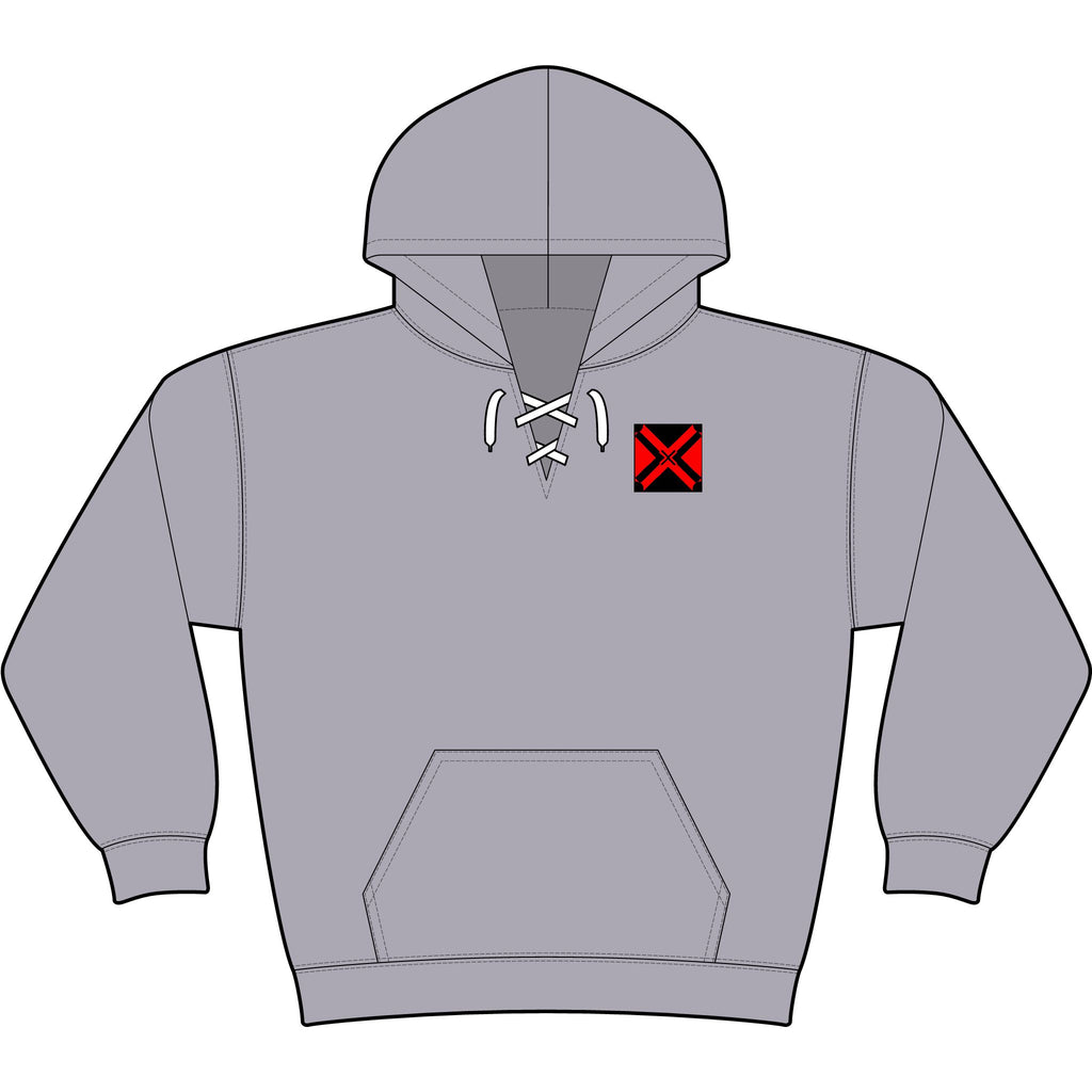Lace Up Pullover Hooded Sweatshirt