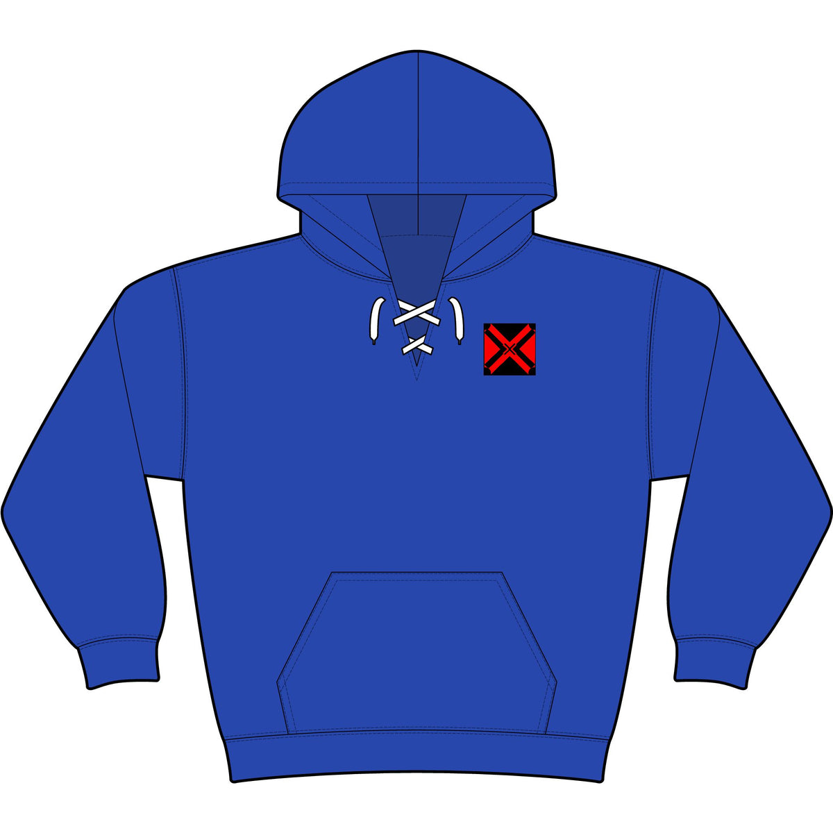 Lace Up Pullover Hooded Sweatshirt