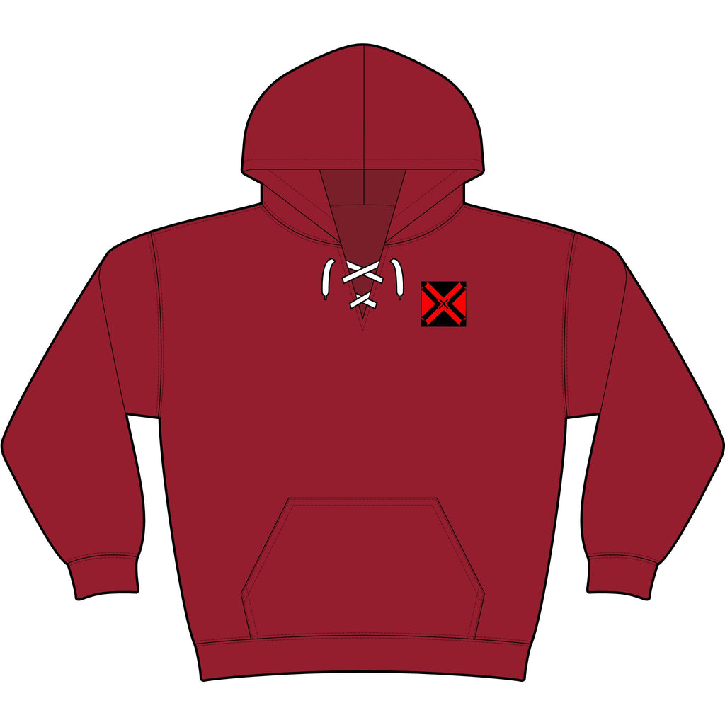 Lace Up Pullover Hooded Sweatshirt