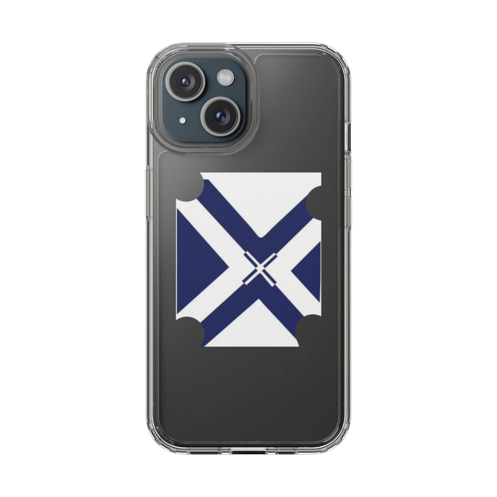 xT7 Saltire Clear Phone Case - Blue White Scottish Flag iPhone Cover