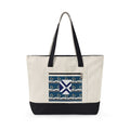 Canvas Tote — Scottish Saltire & Swan Pattern Zippered Tote